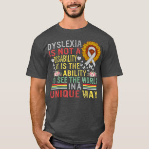 Camiseta Conciencia sobre dislexia Véase El Mundo Único No