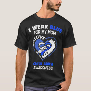 Camiseta Conciencia sobre el abuso infantil que llevo azul 