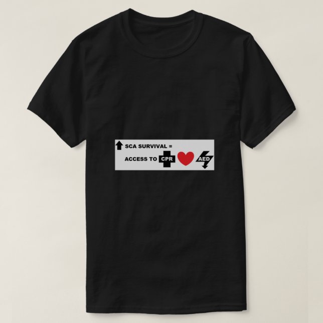 Camiseta Conciencia sobre el arresto cardíaco súbito (Diseño del anverso)