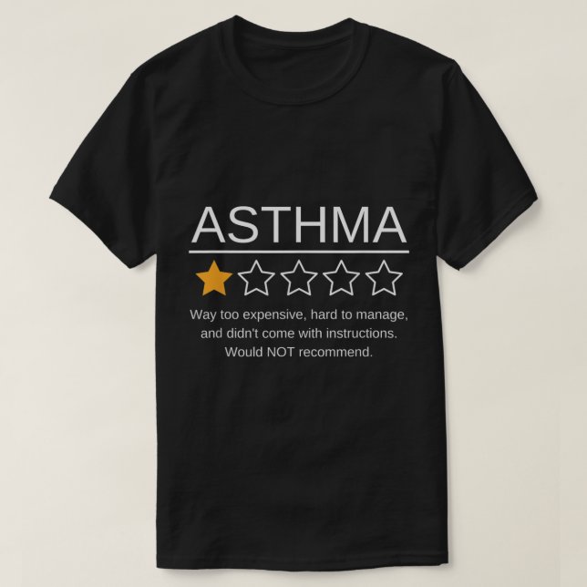 Camiseta Conciencia sobre el asma divertida Inhalador de ca (Diseño del anverso)