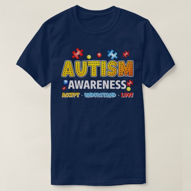 Camiseta Conciencia sobre el autismo (Diseño del anverso)