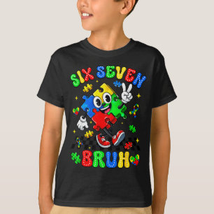 Camiseta Conciencia sobre el autismo 67 seis siete hermano