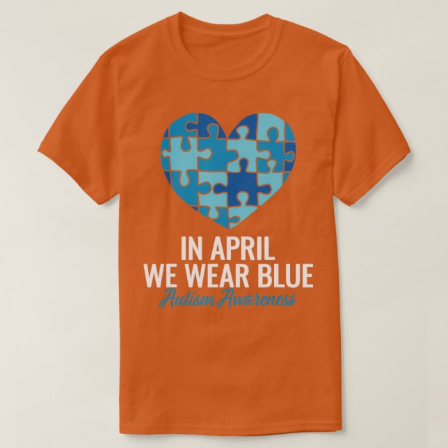 Camiseta Conciencia sobre el autismo Abril usamos concienci (Diseño del anverso)