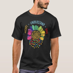 Camiseta Conciencia sobre el Autismo Acepta Entiende Ama AS