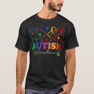 Camiseta Conciencia sobre el Autismo Aceptación Infinito