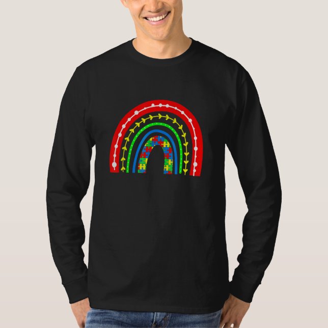 Camiseta Conciencia sobre el autismo B Rompecabezas del arc (Anverso)