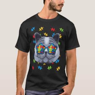 Camiseta Conciencia sobre el Autismo British Shorthair Puzz