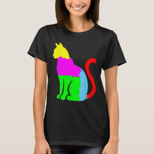 Camiseta Conciencia sobre el Autismo con Silueta de Gato Ar