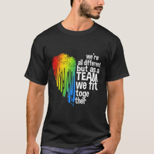 Camiseta Conciencia sobre el autismo Corazón de autismo 