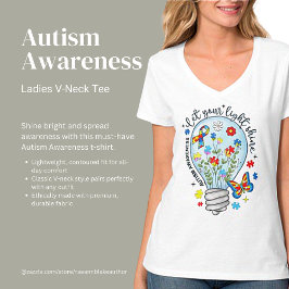 Camiseta Conciencia sobre el Autismo - Deja que tu Luz Bril