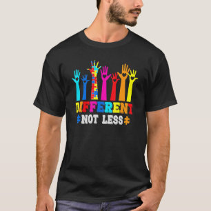 Camiseta Conciencia sobre el autismo diferente, no menos ap