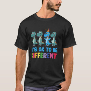 Camiseta Conciencia sobre el Autismo Dinosaurio Niño Es Ace