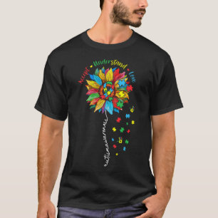 Camiseta Conciencia sobre el autismo El girasol acepta ente