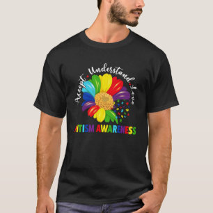 Camiseta Conciencia sobre el autismo El girasol acepta ente