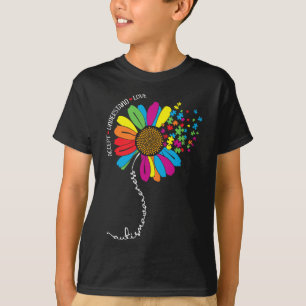 Camiseta Conciencia sobre el autismo El girasol acepta ente