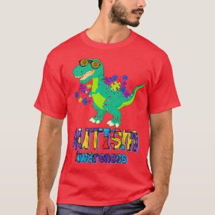Camiseta Conciencia sobre el autismo en Dino