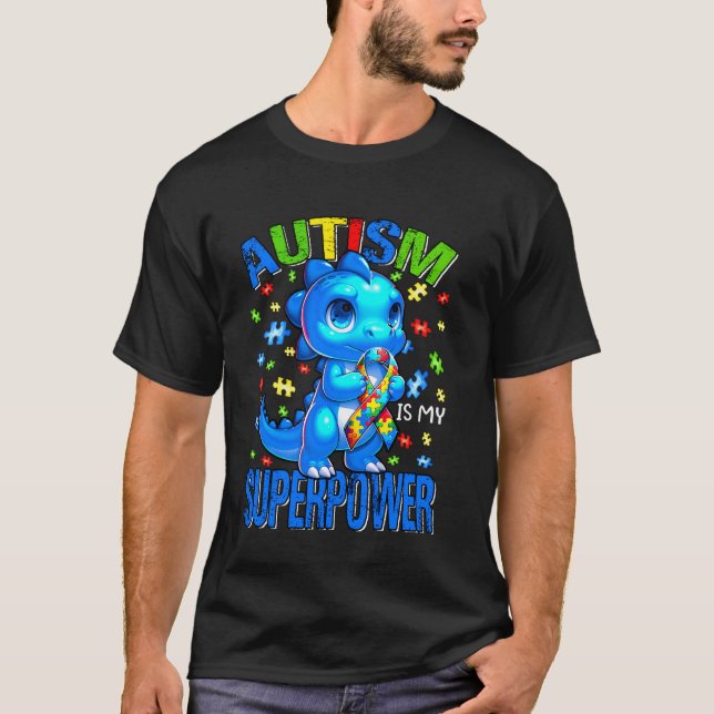 Camiseta Conciencia sobre el Autismo es mi Superpoder Niños (Anverso)