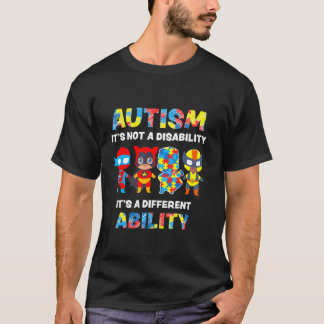 Camiseta Conciencia sobre el autismo es una habilidad difer