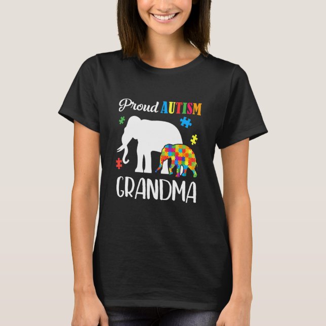 Camiseta Conciencia sobre el autismo femenino: una abuela o (Anverso)