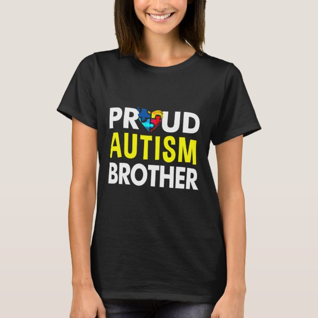 Camiseta Conciencia sobre el autismo Hermano de autismo org (Anverso)