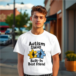 Camiseta Conciencia sobre el autismo Hermano: Mejor Amigo I