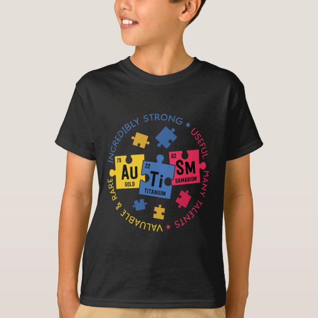 Camiseta Conciencia sobre el autismo Maestra de ciencia del (Anverso)