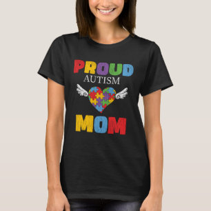 Camiseta Conciencia sobre el autismo mamá Orgulloso hijo au
