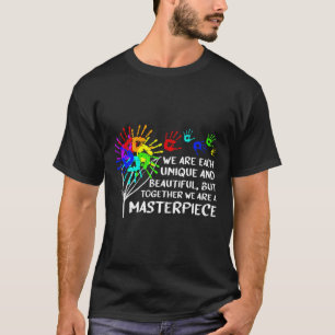 Camiseta Conciencia sobre el autismo Obra maestra única pad