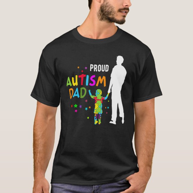 Camiseta Conciencia Sobre El Autismo Para Los Hombres Orgul (Anverso)