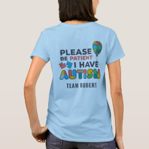 Camiseta Conciencia sobre el autismo personalizado, por fav