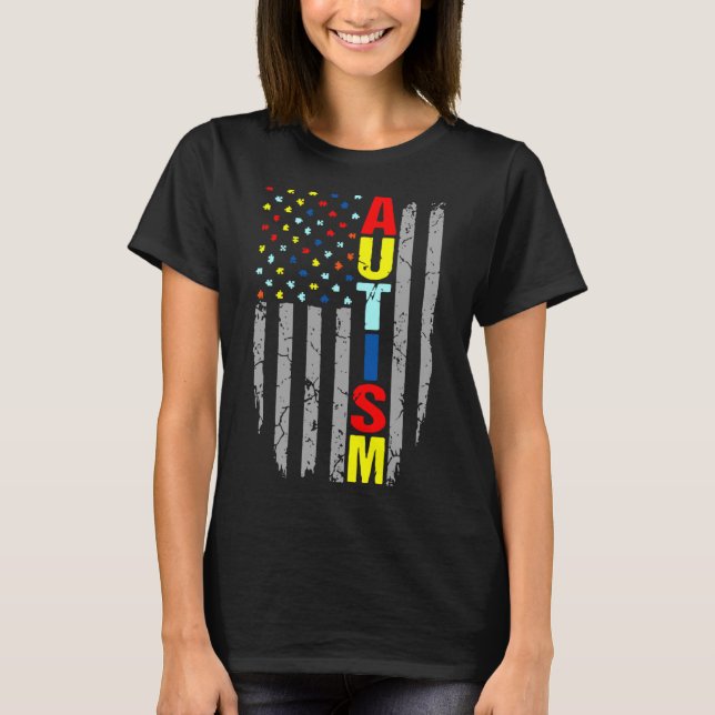 Camiseta Conciencia sobre el autismo Pieza de rompecabezas  (Anverso)