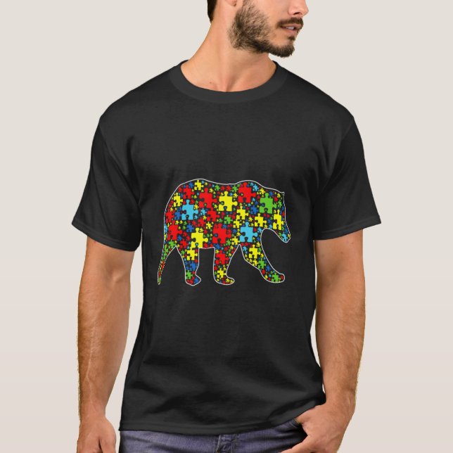 Camiseta Conciencia sobre el autismo Pieza de rompecabezas  (Anverso)