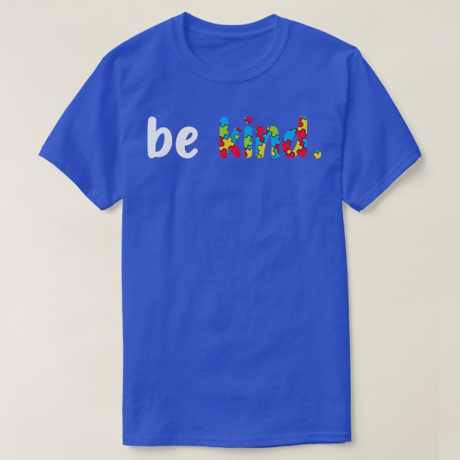 Camiseta Conciencia sobre el autismo: Piezas de rompecabeza (Diseño del anverso)