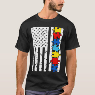 Camiseta Conciencia sobre el autismo Piezas de rompecabezas