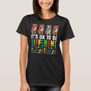 Camiseta Conciencia sobre el autismo Pitbull Dog Lover