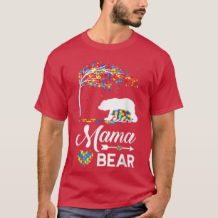 Camiseta Conciencia sobre el autismo que la mamá lleva el a