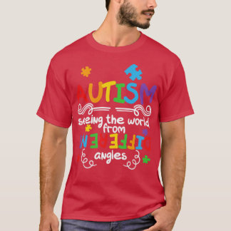 Camiseta Conciencia sobre el autismo que ve el mundo desde 