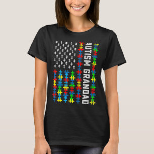 Camiseta Conciencia Sobre El Autismo Retro Apoyo De Grandad