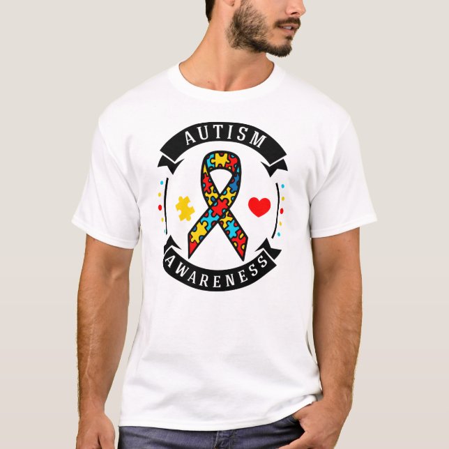 Camiseta Conciencia sobre el autismo rompe el autismo de la (Anverso)