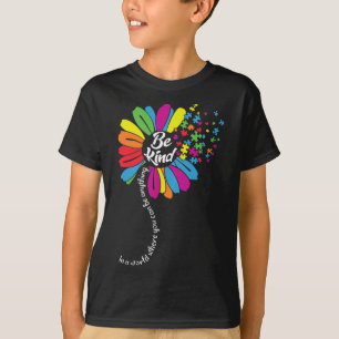 Camiseta Conciencia sobre el Autismo Sé Amable en una Palab