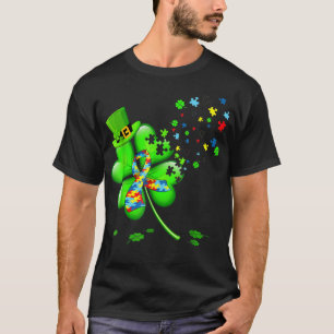 Camiseta Conciencia sobre el autismo Shamrock St Patricks D