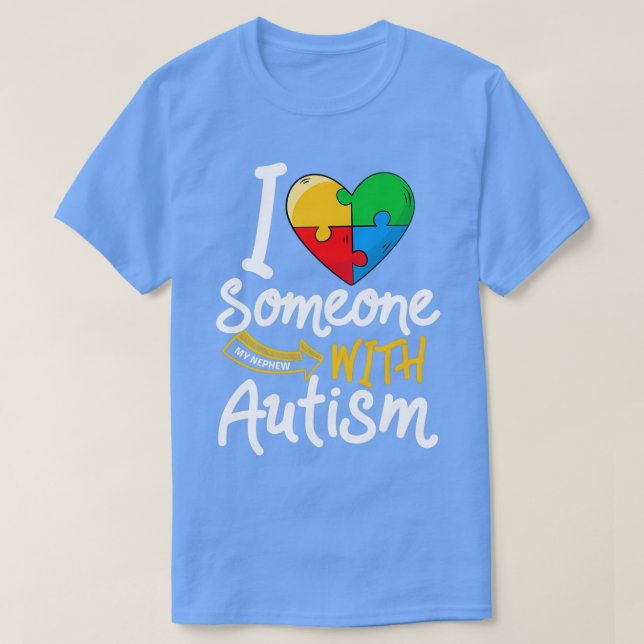 Camiseta Conciencia sobre el autismo Sobrino es gracioso qu (Diseño del anverso)