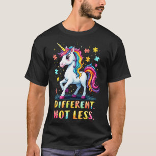 Camiseta Conciencia sobre el autismo Unicornio diferente no