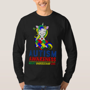 Camiseta Conciencia sobre el autismo Unicornio rompe puzzle