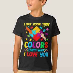 Camiseta Conciencia sobre el Autismo Veo tus Verdaderos Col