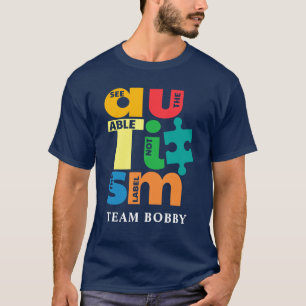 Camiseta Conciencia sobre el Autismo: Ver lo Capaz, No la E