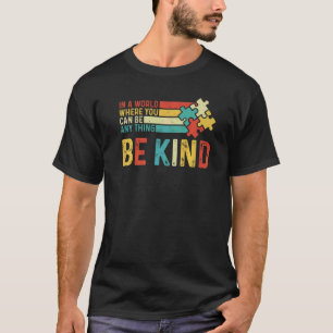 Camiseta Conciencia sobre el Autismo Vintage Retro Sé Amabl