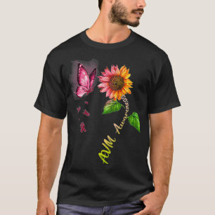 Camiseta Conciencia sobre el AVM de girasol de mariposa