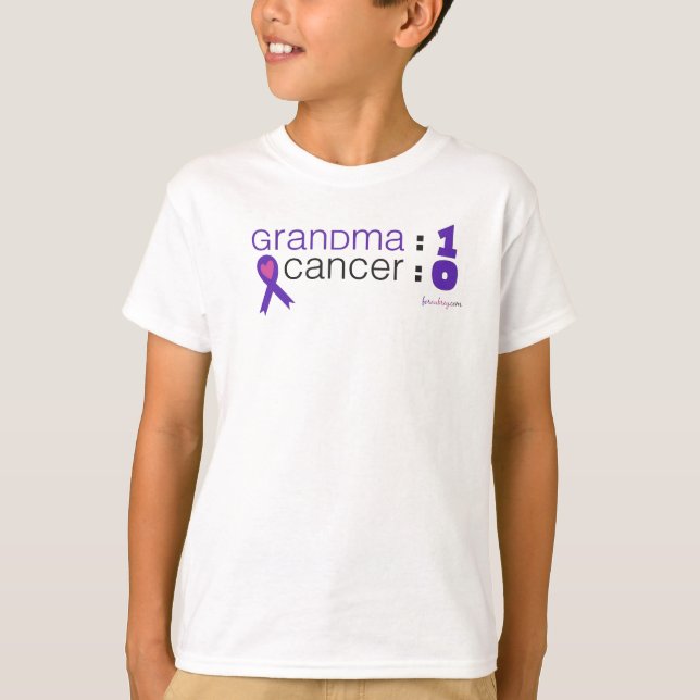 Camiseta Conciencia sobre el cáncer - Abuela : 1 Cáncer : 0 (Anverso)