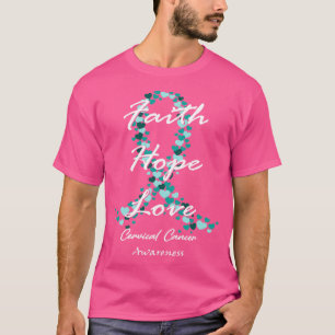 Camiseta Conciencia sobre el cáncer cervical Fe Esperanza A